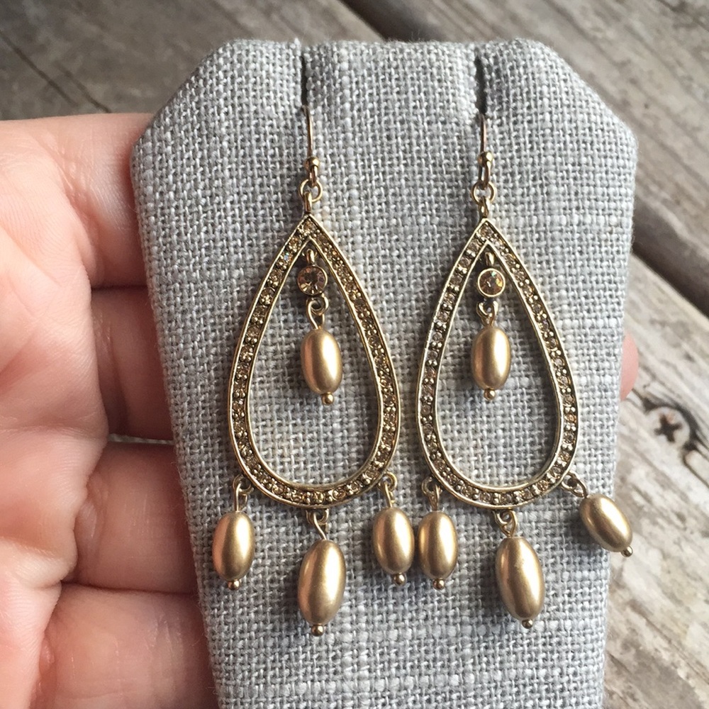amazing money champagne rhinestone dangle earrings
